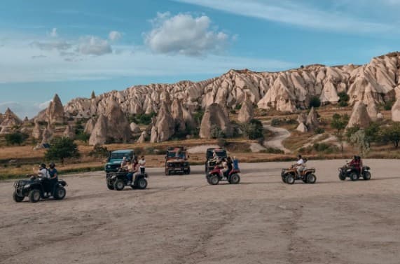 ATV tour near the rock formations of Cappadocia